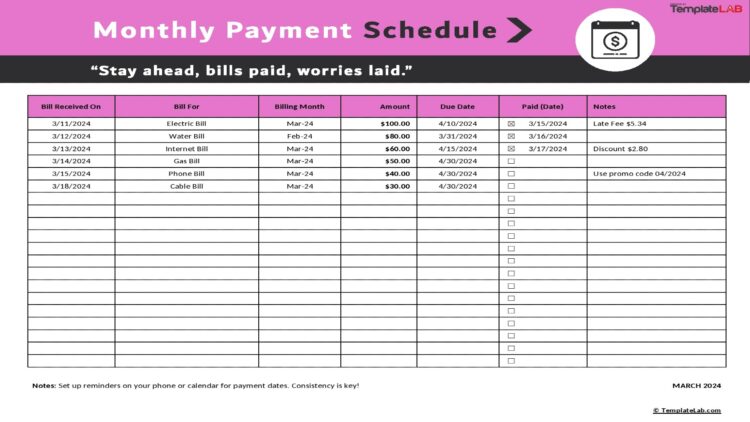 Monthly Payment Plan