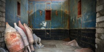 A blue room in Pompeii