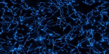 A simulated image of cosmic strings