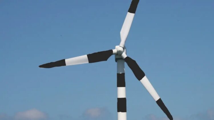 stripy wind turbine